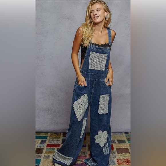 POL Denim - POL NWT Fun Days Ahead Overalls in Indigo Size Large